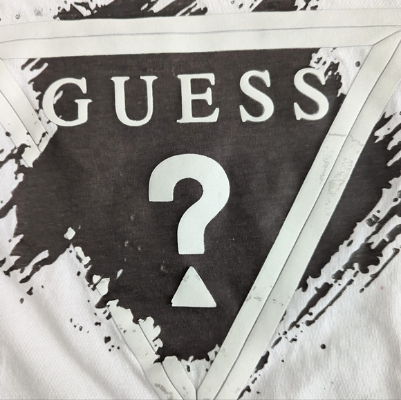 GUESS Logo T-shirt Soft Ringer Tee Grey - Picture 7 of 9